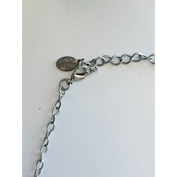 Simple Addiction silver beaded necklace 21.5-24" - Picture 11 of 12